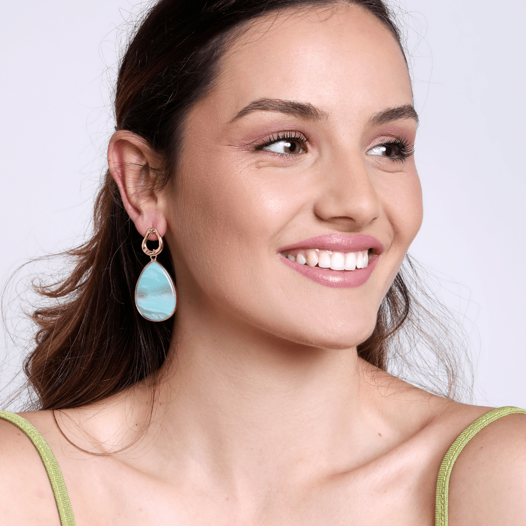 Amara Earrings – Tropical Amazonite Jewelry