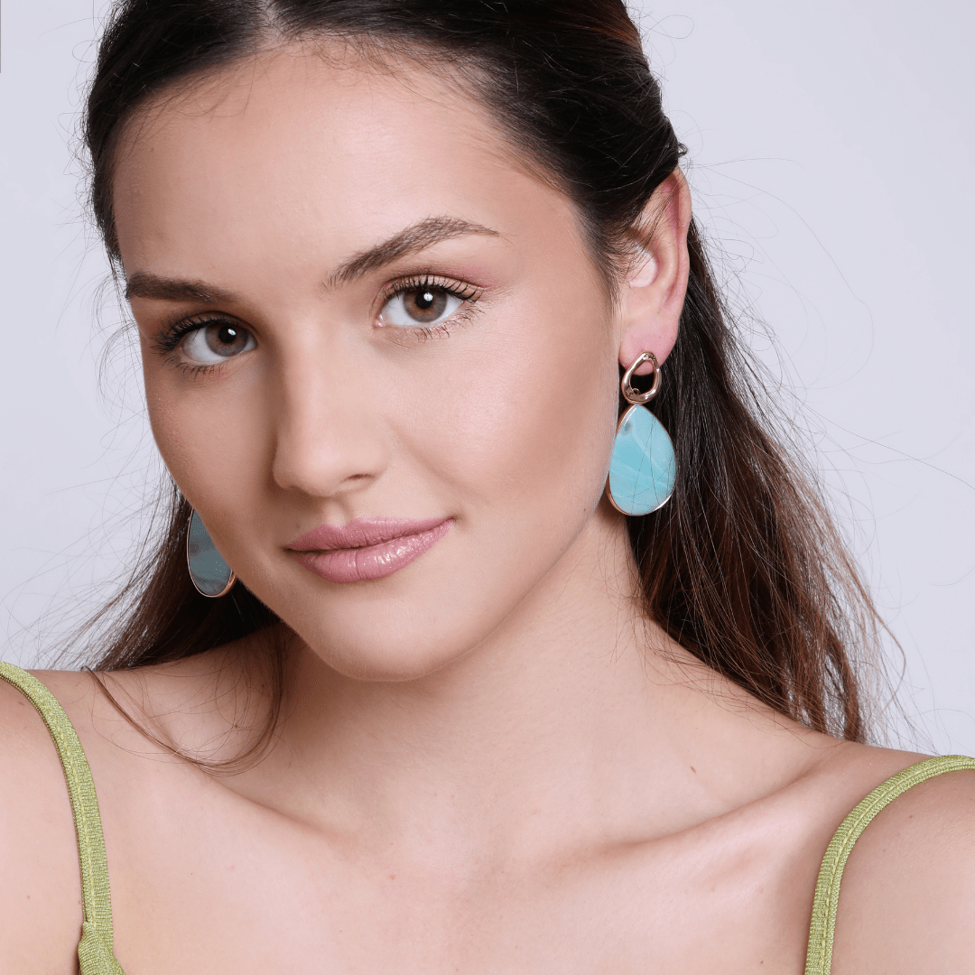 Amara Earrings – Tropical Amazonite Jewelry