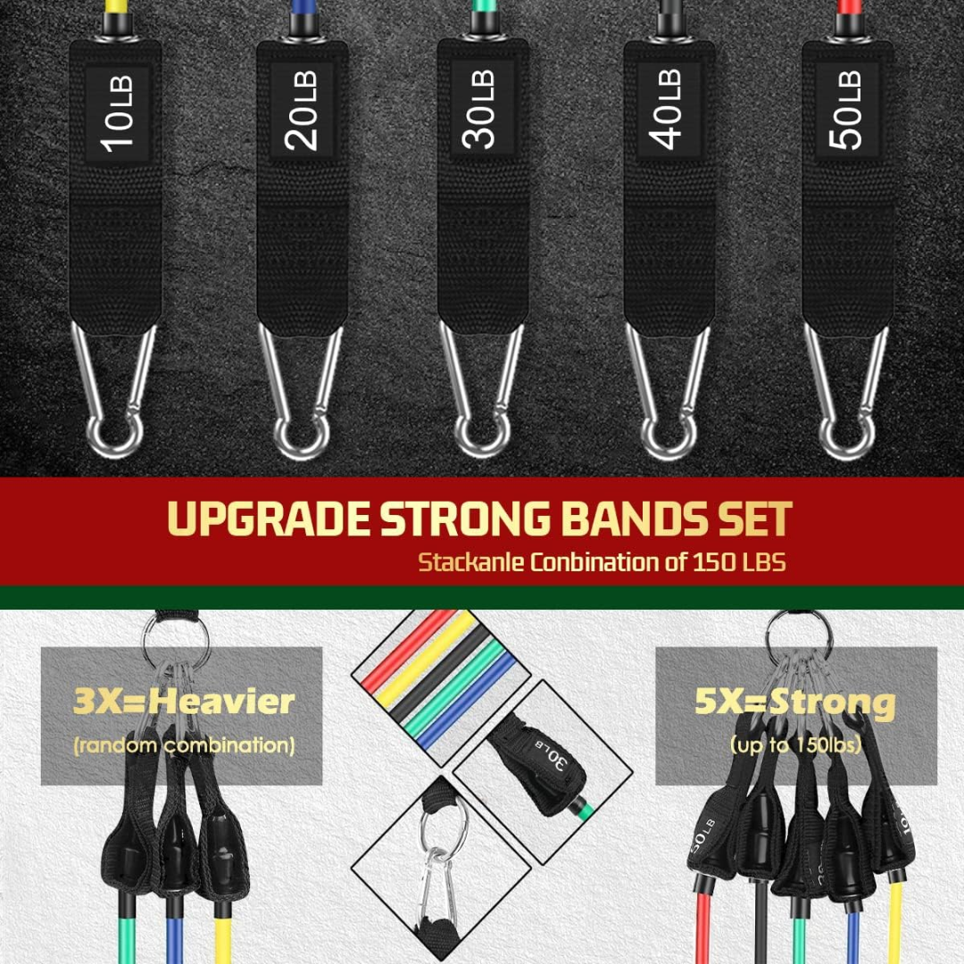 PowerGrip - Resistance Bands with Durable Handles