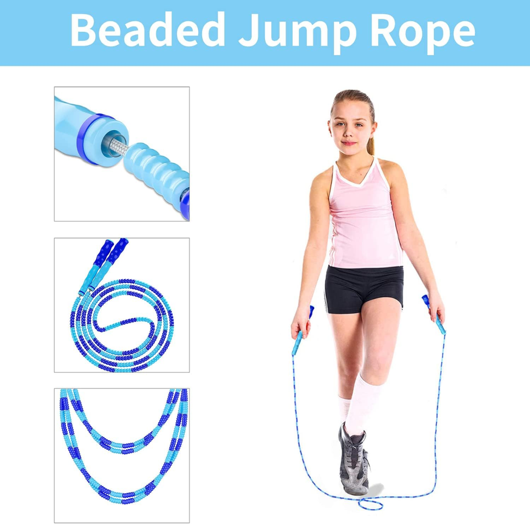 FlexiRope - Adjustable Beaded Jump Rope for Fitness