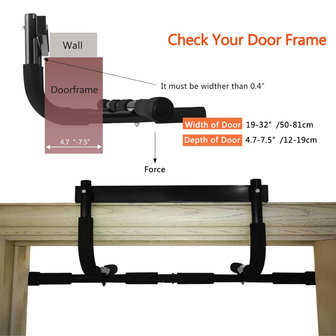 PowerGrip - Strong Door Frame Pull-up Bar up to 200 Kg