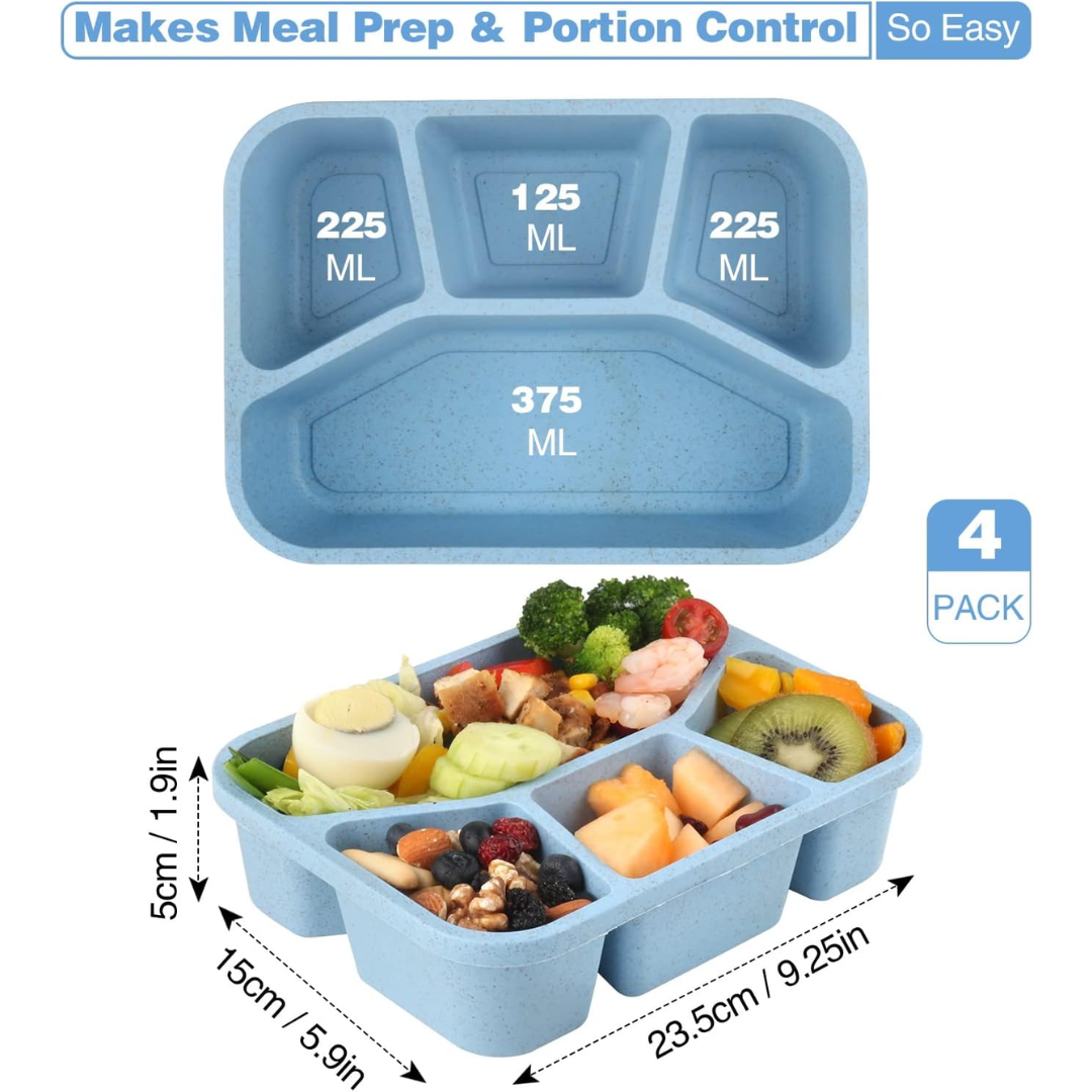 BentoBox - Set of 4 Snacks Boxes with Compartments