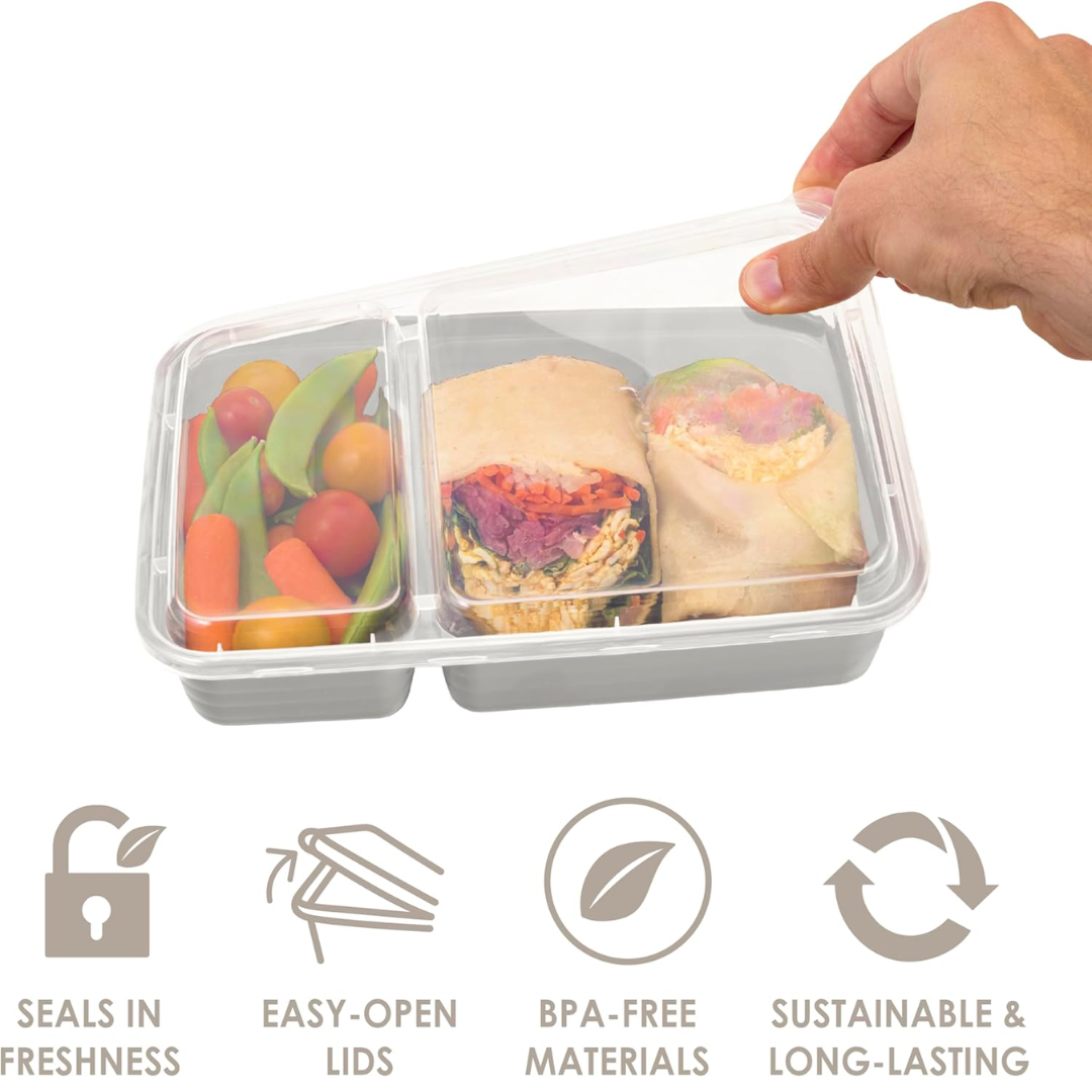 EcoBox - Durable 2-Compartment Food Container Set