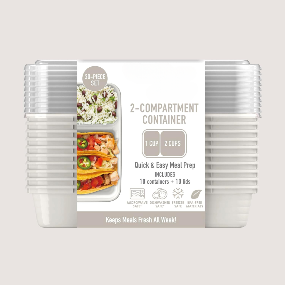 EcoBox - Durable 2-Compartment Food Container Set