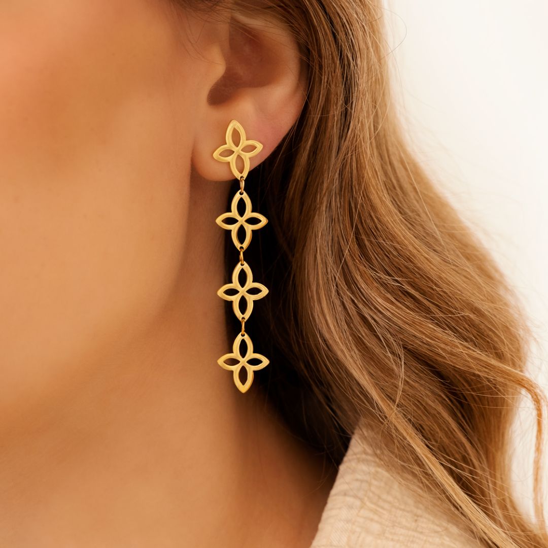 FloralGleam Earrings – Vintage Chic Jewelry