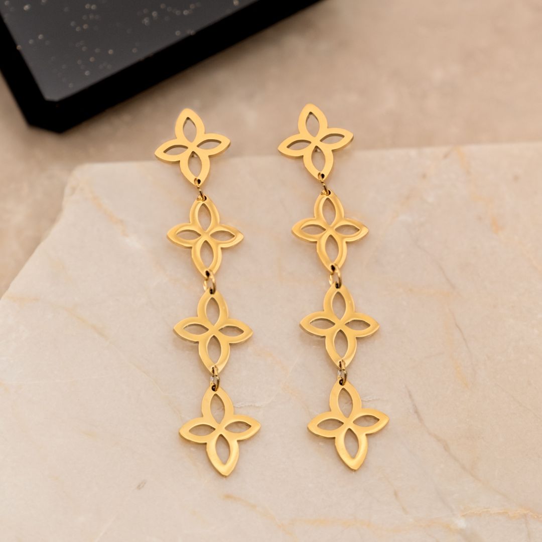 FloralGleam Earrings – Vintage Chic Jewelry