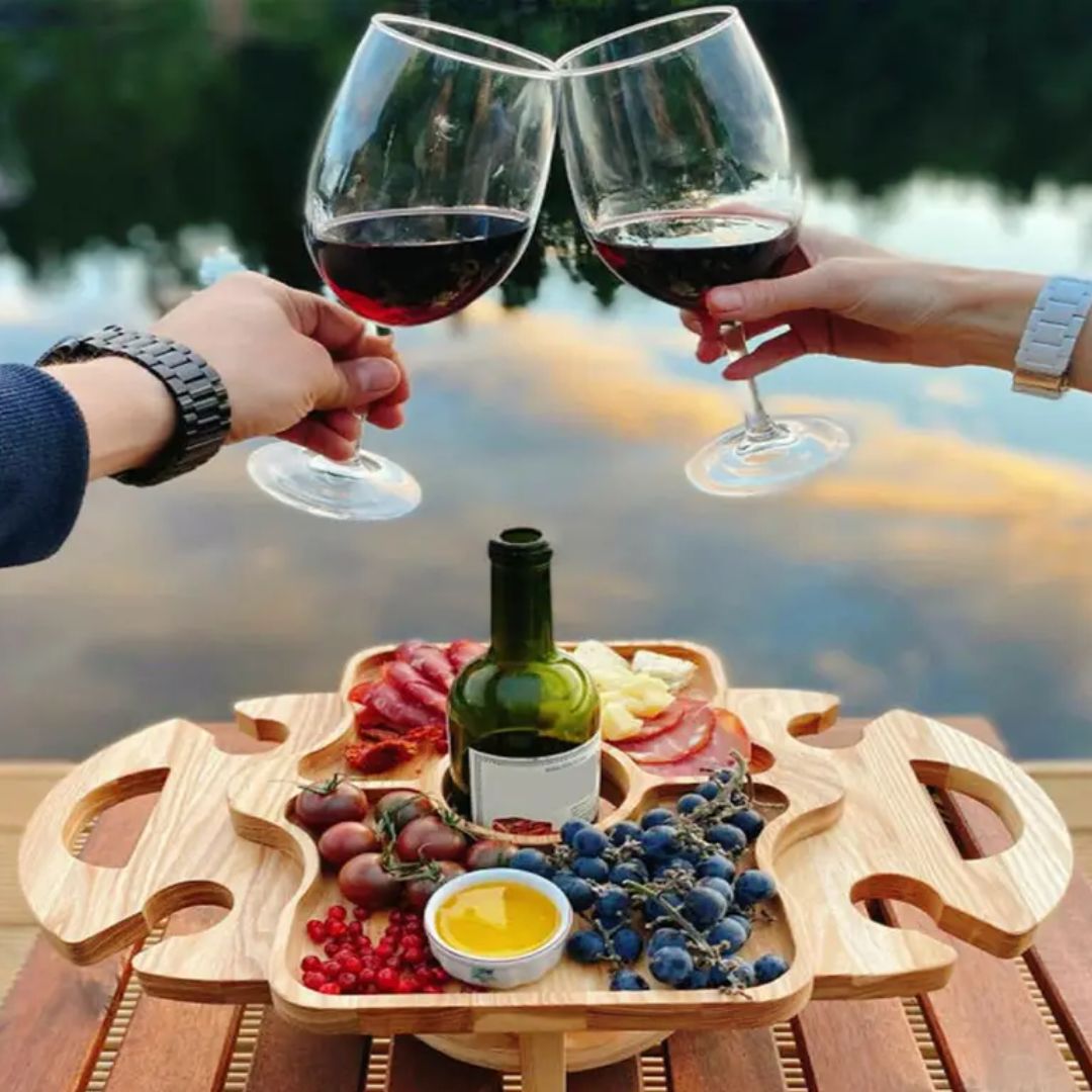 DualServe Rack – Stylish Table Rack for Fruit & Wine