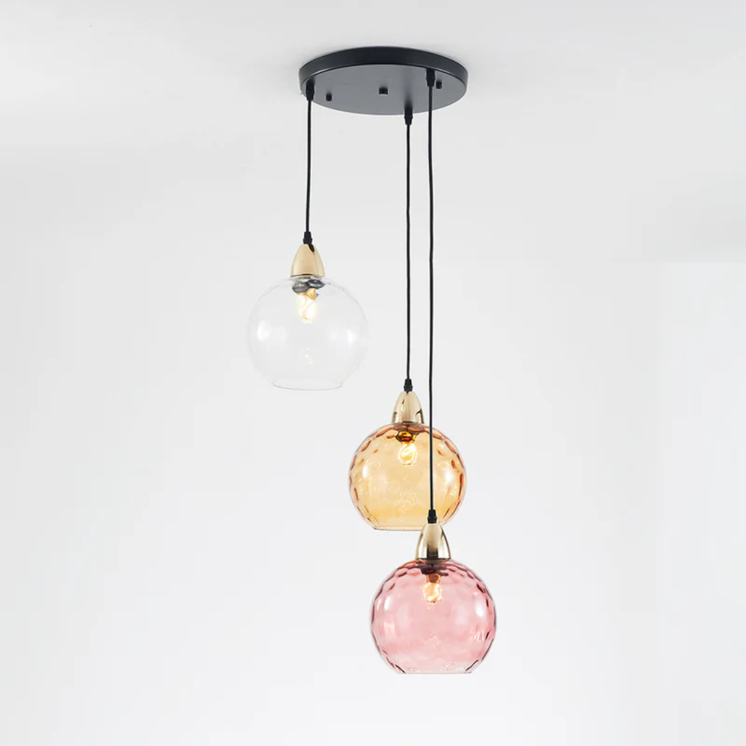 ClusterGlow - Elegant 3-Lamp Pendant Lamp for Mood Lighting
