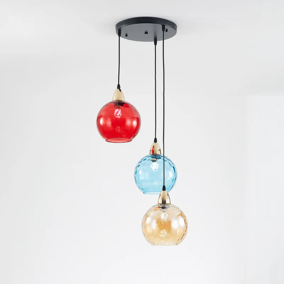 ClusterGlow - Elegant 3-Lamp Pendant Lamp for Mood Lighting