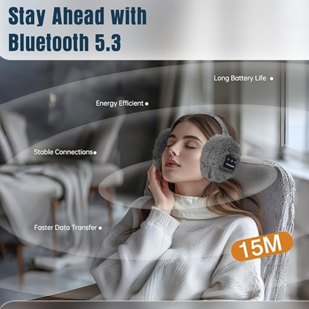 CozyGrooves – Warm Bluetooth Ear Muffs for Winter