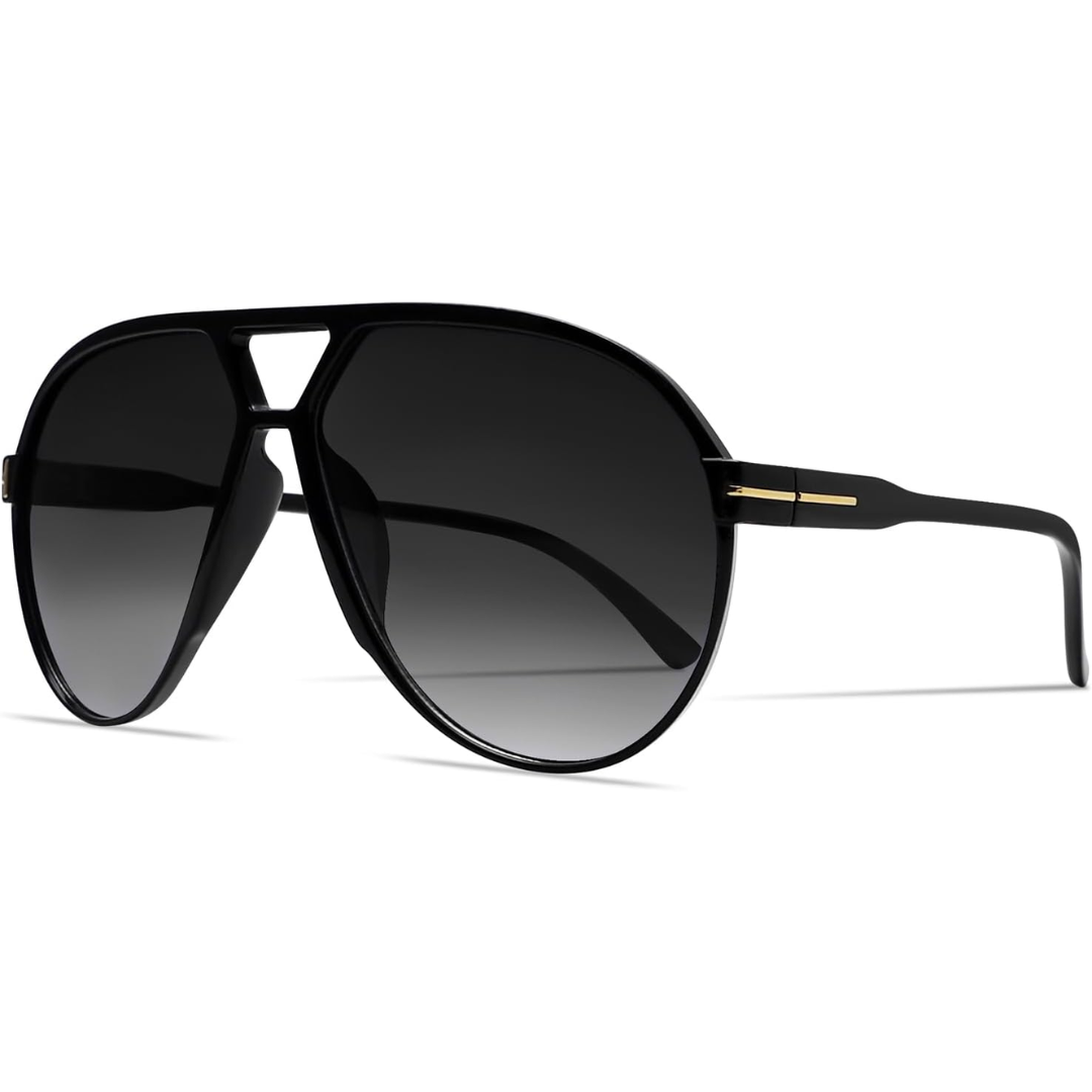 AmaraVision - Retro Large Aviator Sunglasses