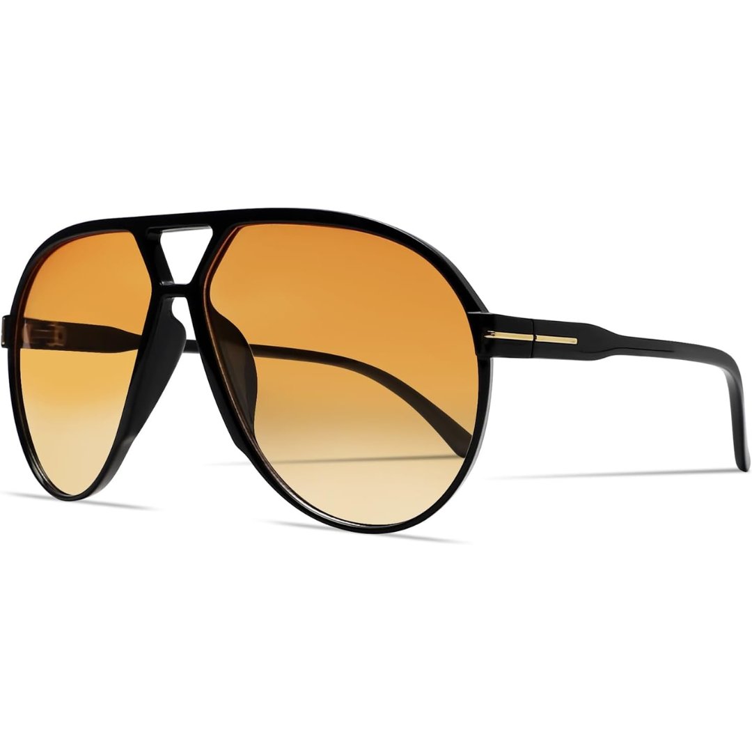 AmaraVision - Retro Large Aviator Sunglasses
