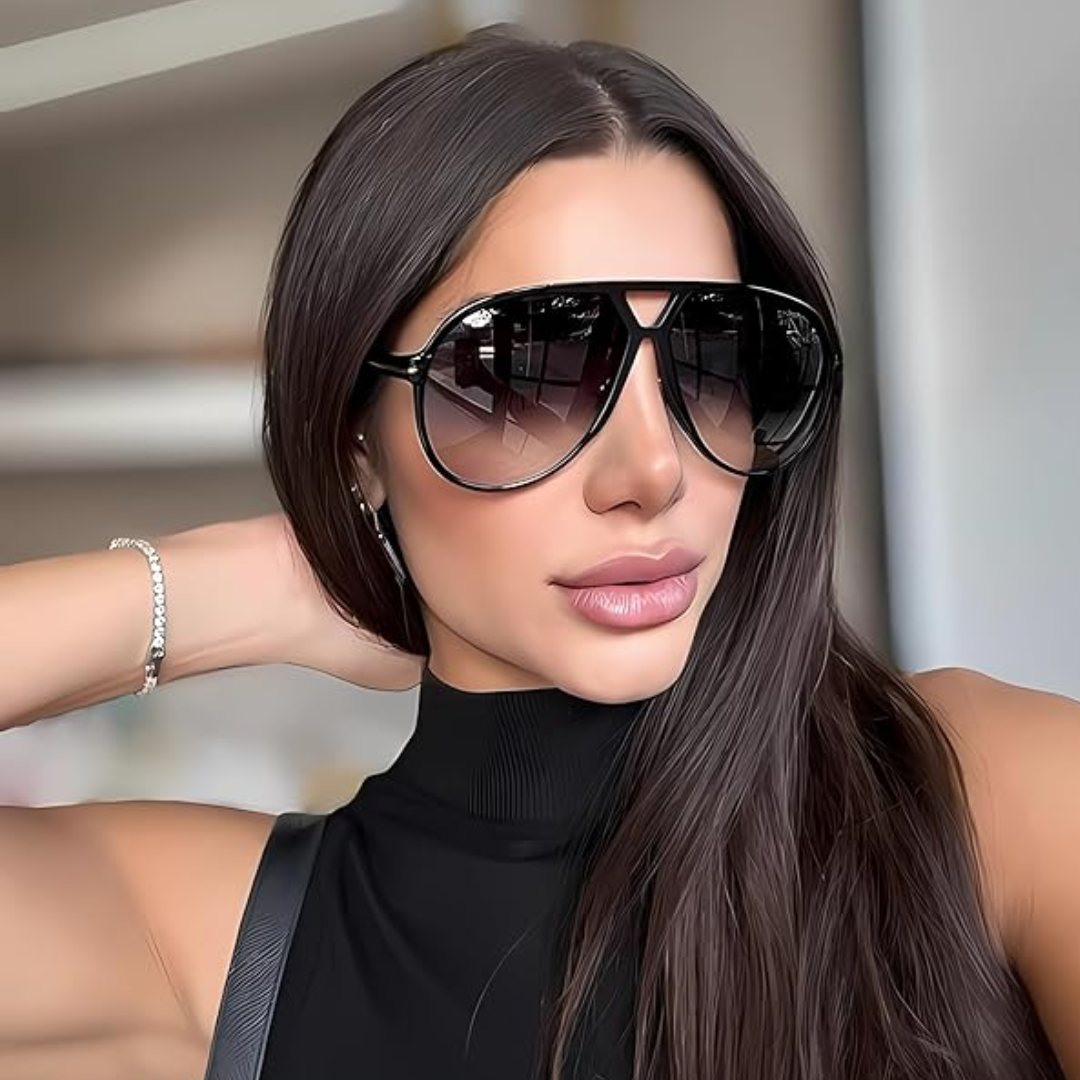 AmaraVision - Retro Large Aviator Sunglasses