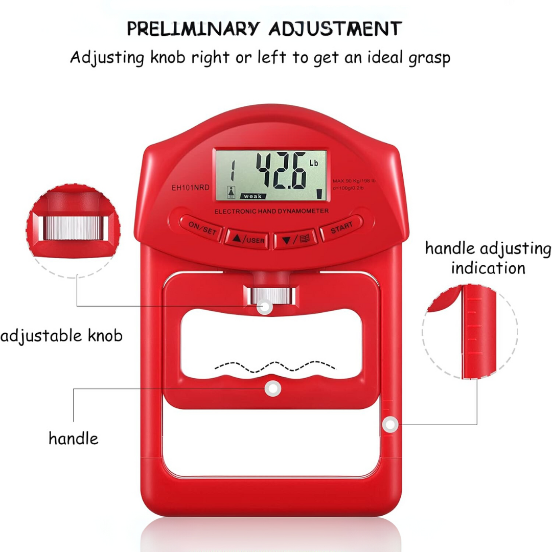 GripMaster - Digital Hand Force Gauge up to 90Kg