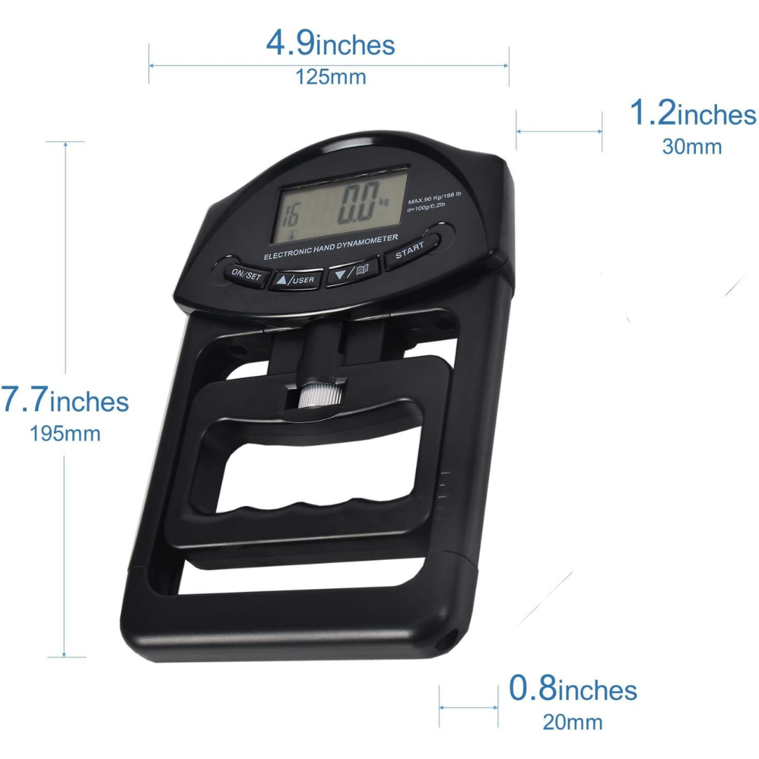 GripMaster - Digital Hand Force Gauge up to 90Kg