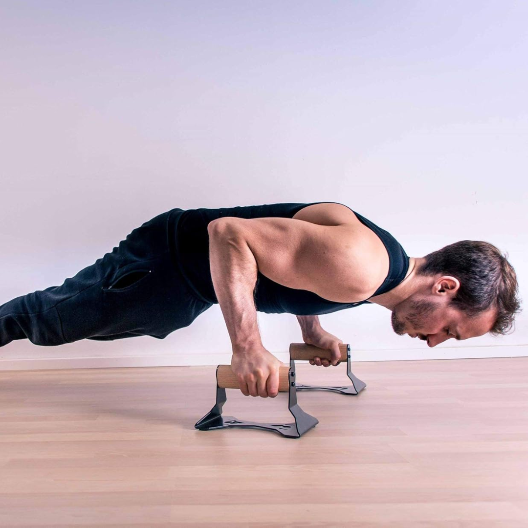 PowerGrip - Wooden Push-Up Parallettes with Anti-Slip