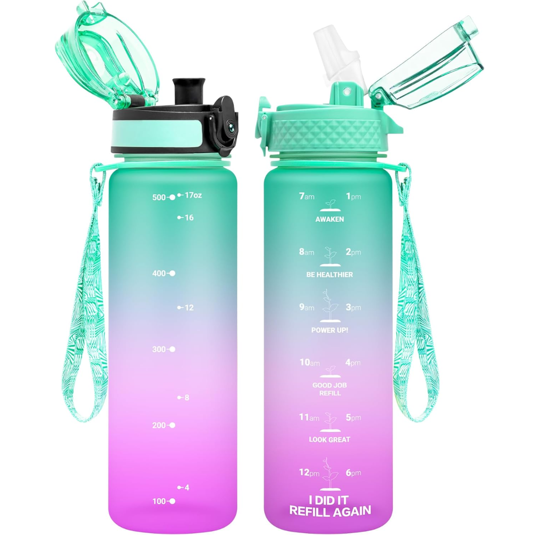 EcoFlow - Reusable Tritan Water Bottle with Straw
