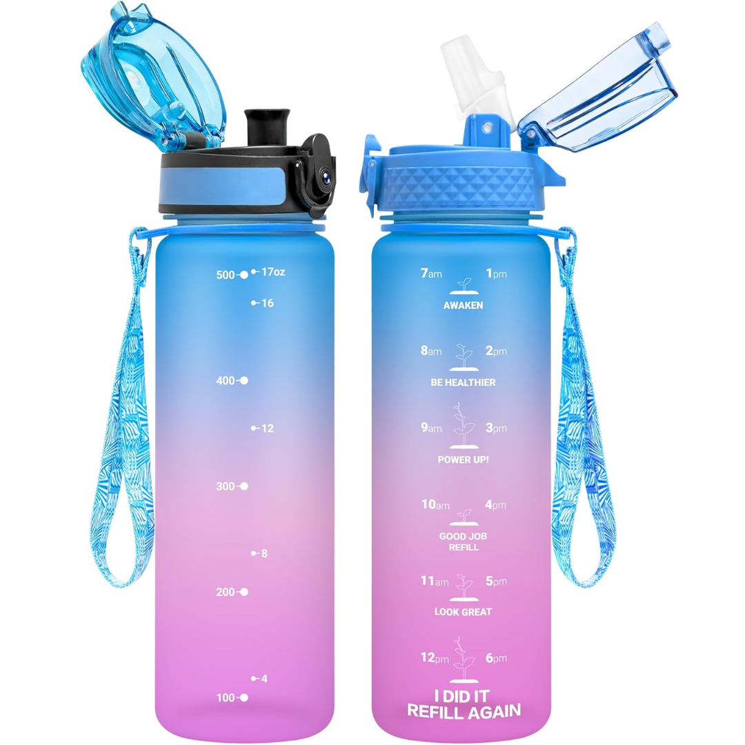 EcoFlow - Reusable Tritan Water Bottle with Straw