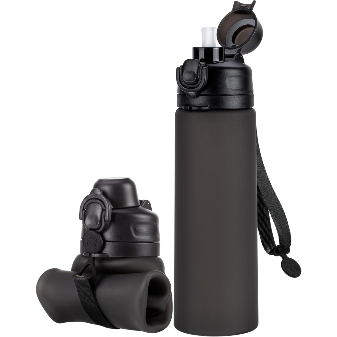 FlexiHydrate - Foldable Silicone Water Bottle 600ml