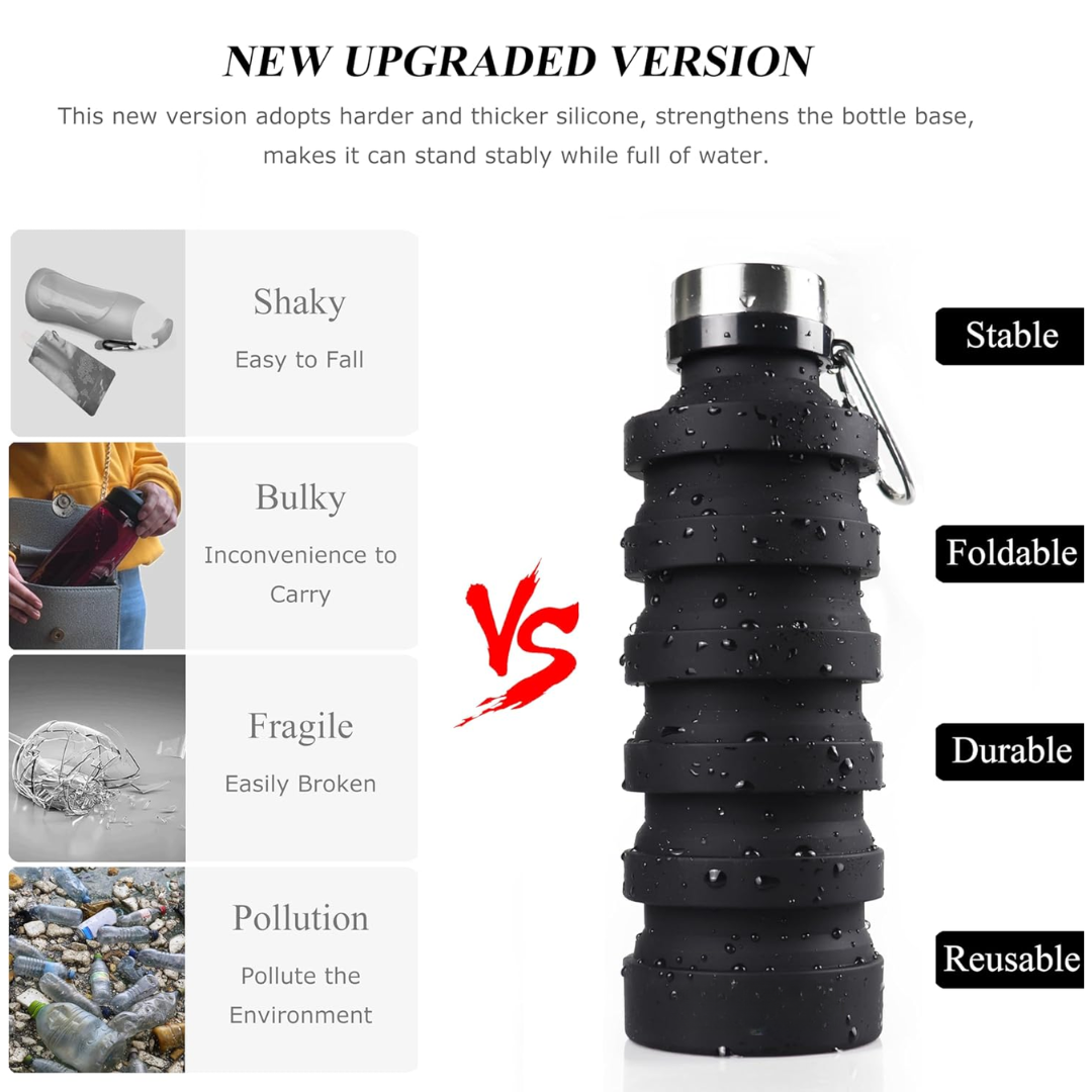 FlexiHydrate - Sustainable Foldable Water Bottle