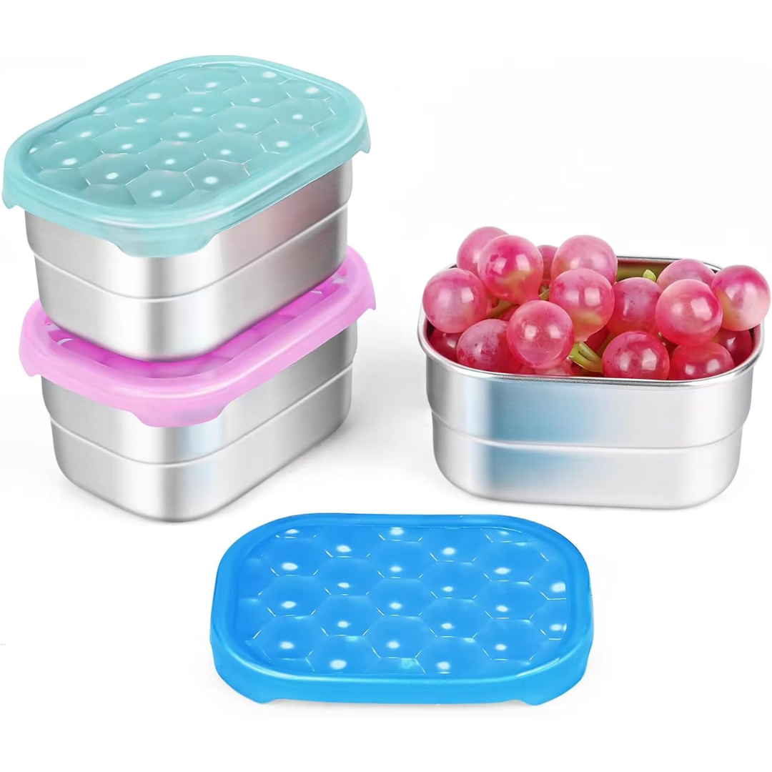 SnackGuard - stainless steel snack containers with silicone lid