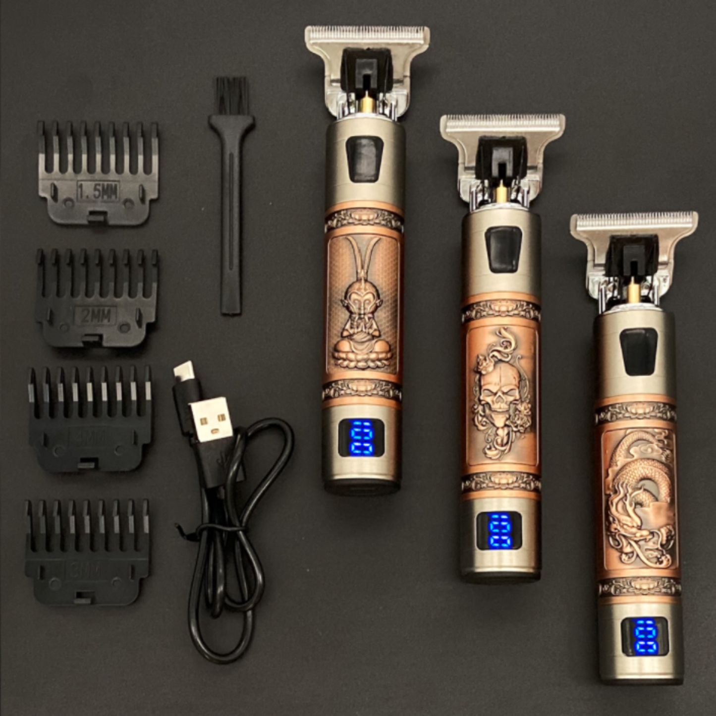 SkullTrim - Vintage Rechargeable Beard Trimmer with Attachments