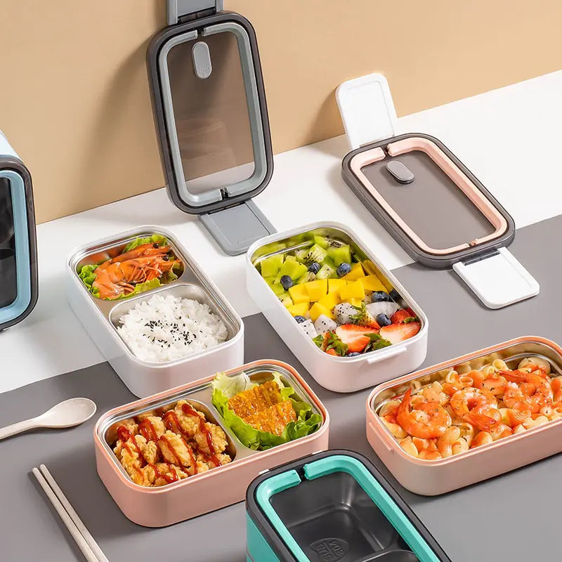 MealMate - Trendy 2-Layer Stainless Steel Lunch Box