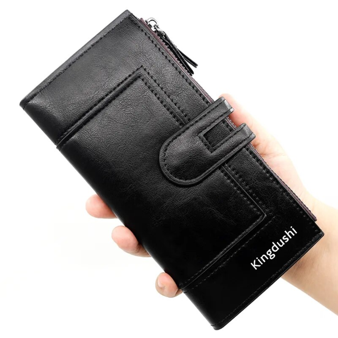 ElegantLeather - Long Leather Wallet for Ladies