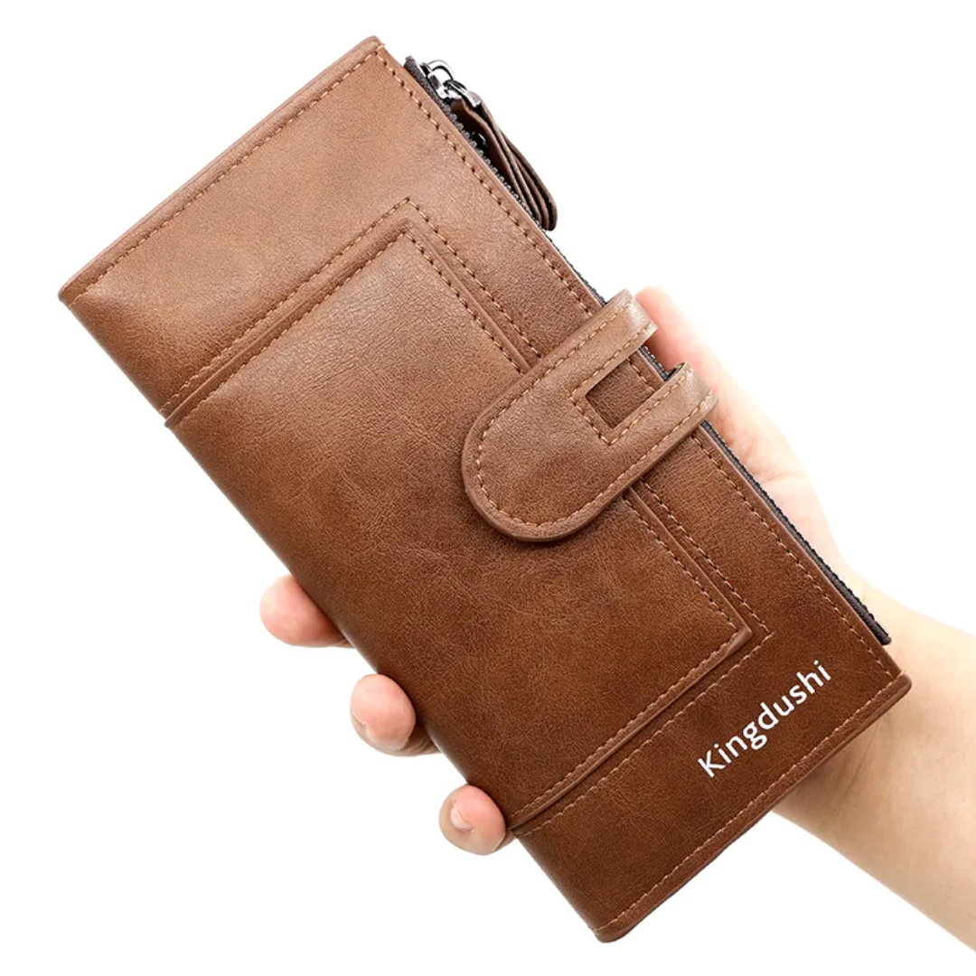 ElegantLeather - Long Leather Wallet for Ladies