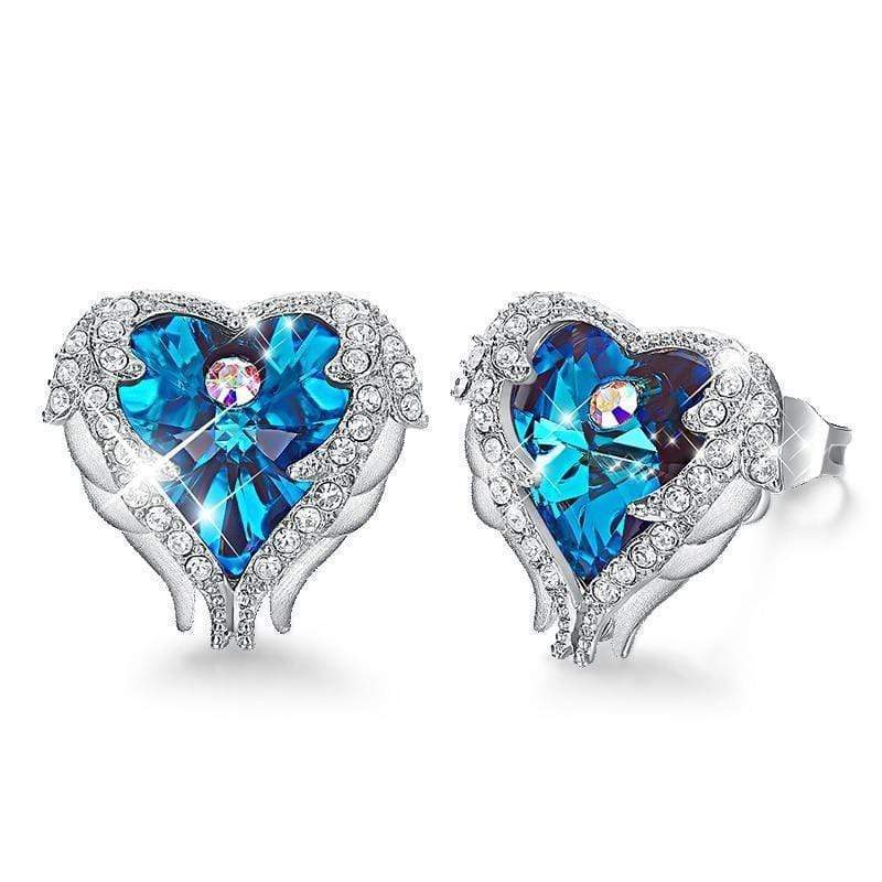 Celina – Elegant Angel Wing Earrings in Silver