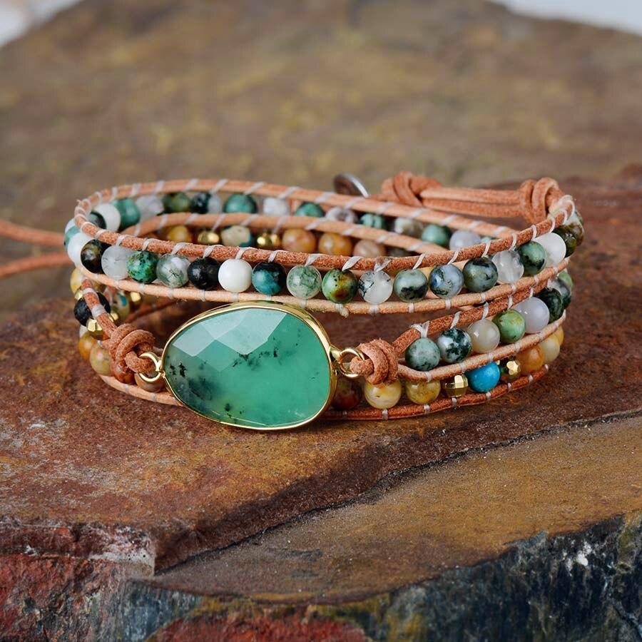 Elina JadeGlow - Elegant Calming Wrap Bracelet
