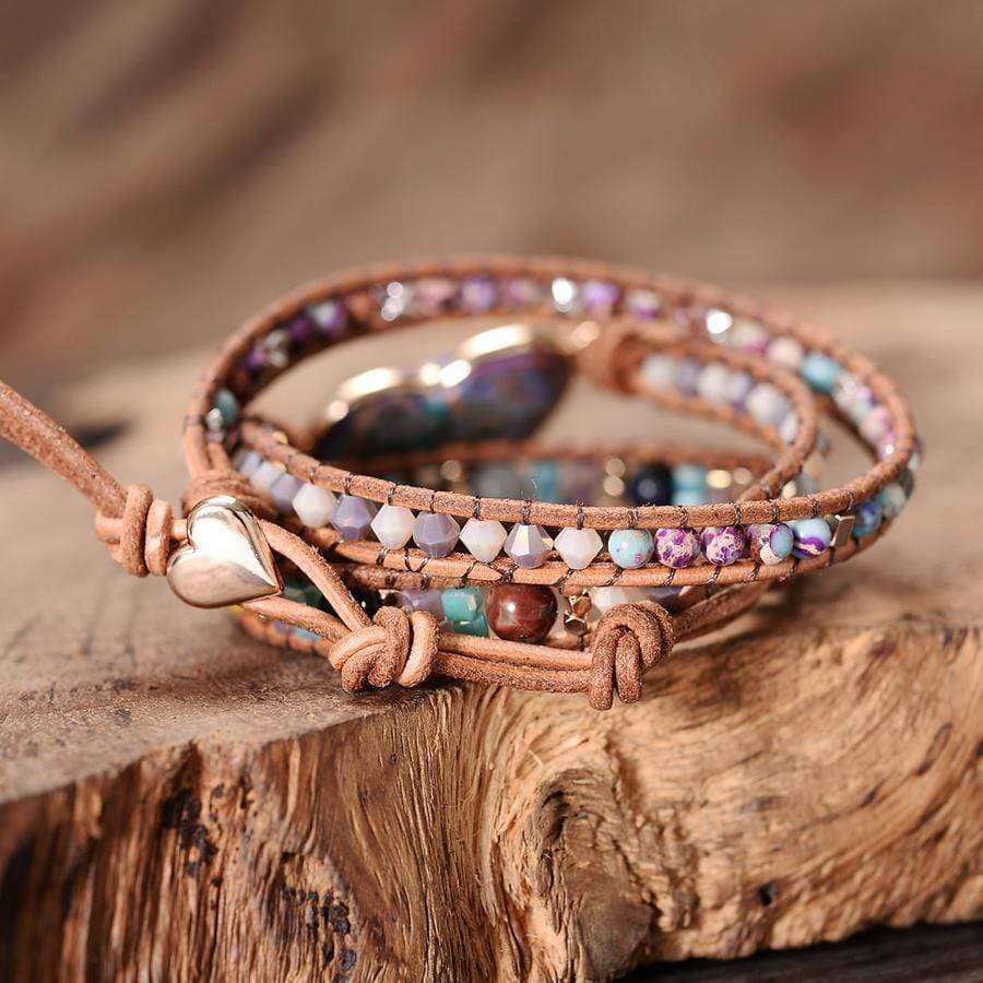 Amaris - Elegant Jasper Heart Bracelet