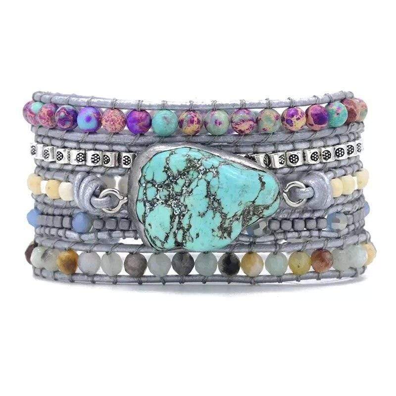 AmaraWrap - Luxury Turquoise Bracelet for Balance