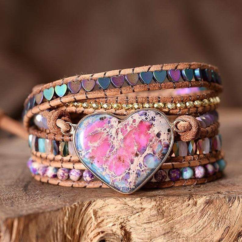 AmoraCharm - Jasper Wrap Bracelet for Love & Protection