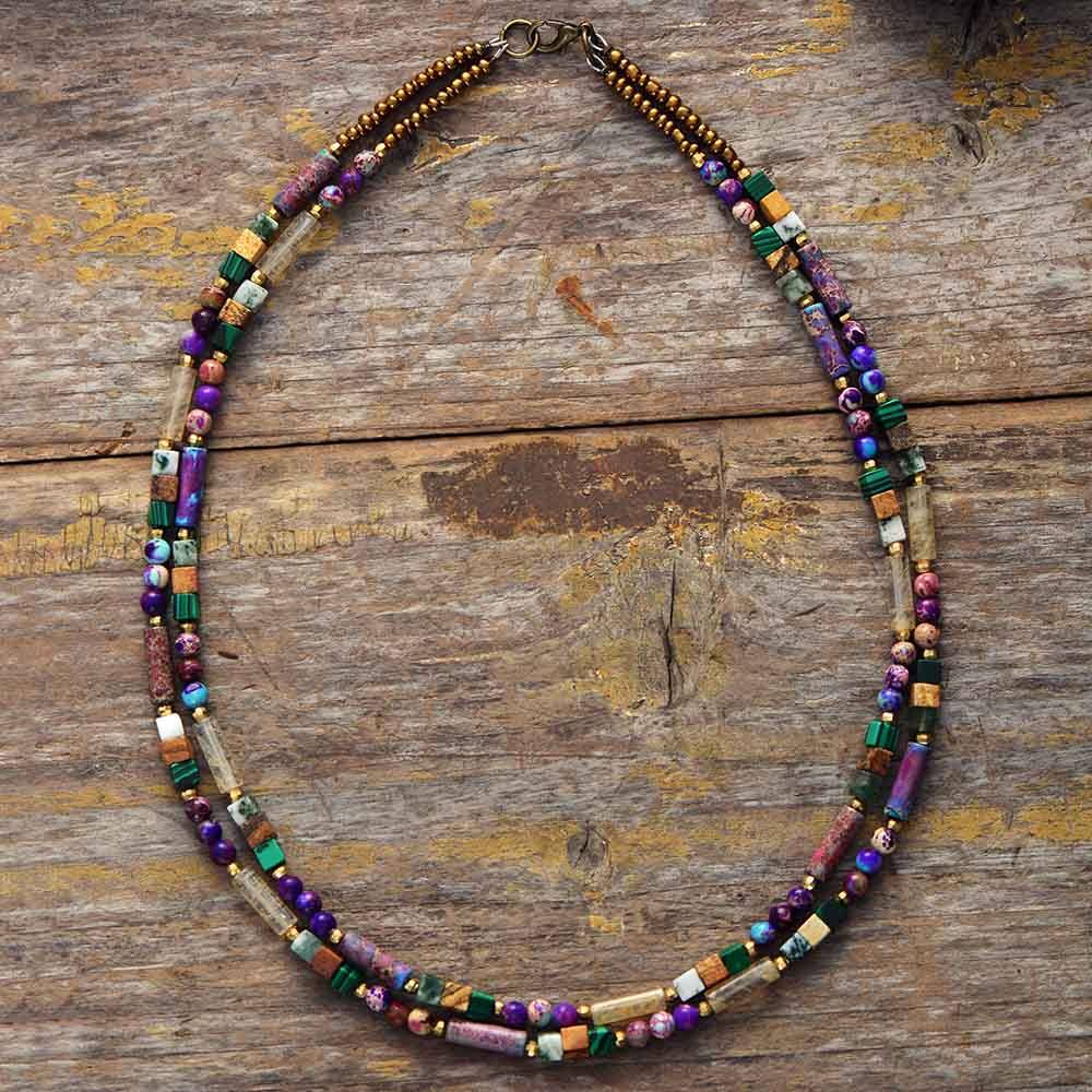 GemGlow Necklace - Elegant Gemstone Choker