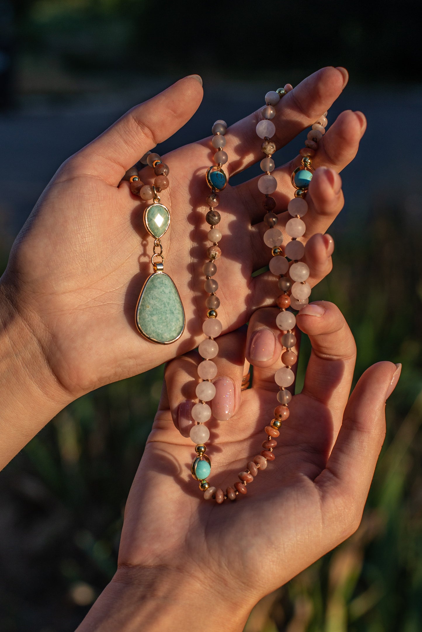 Aurielle Mala Necklace - Deep Cleansing Pastel Pendant