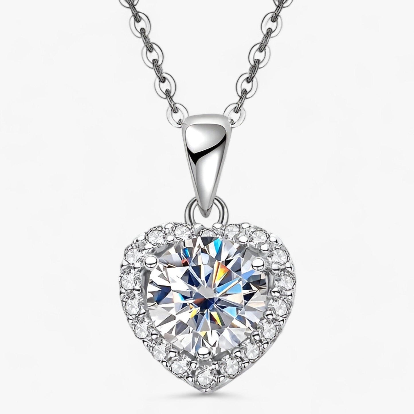 Amouria - Luxury Moissanite Heart-Shaped Pendant Necklace