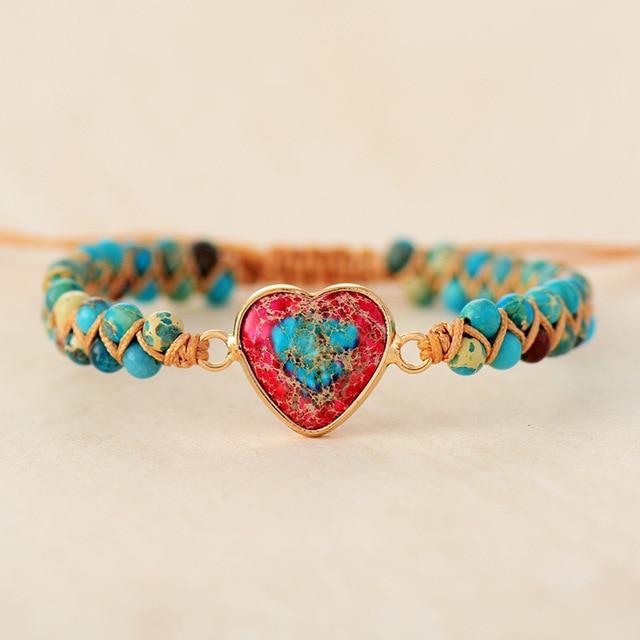 Amélie LoveStone Bracelet - Elegant Jasper Accessory