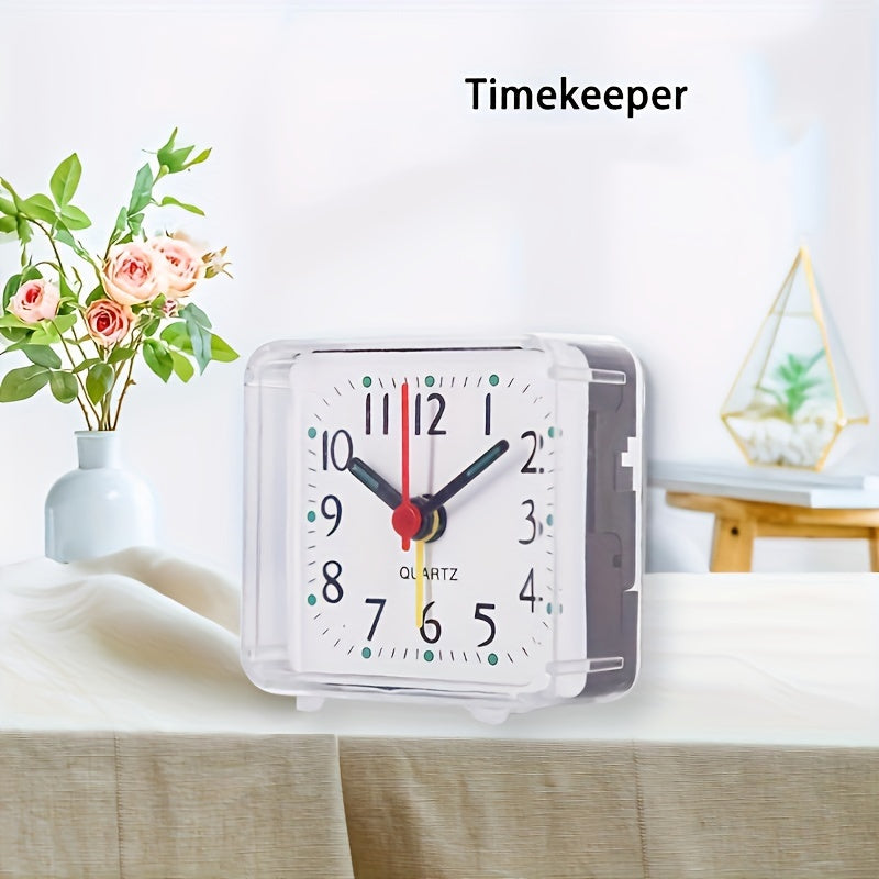 TimeSquare – Minimalist White Alarm Clock for Desk & Bedroom