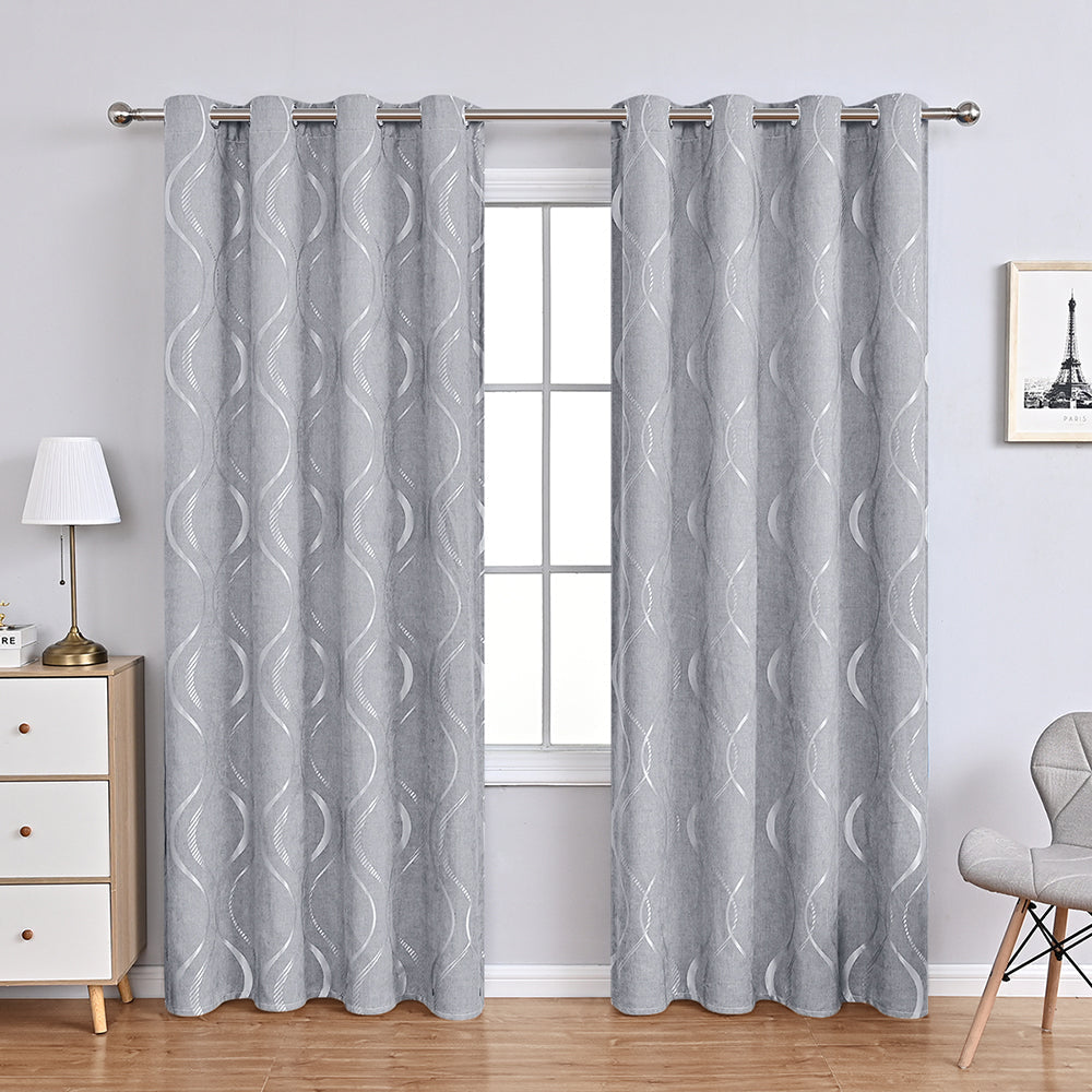 Serenity Voile Curtains - Modern Bubble Curtains with Light Filtering