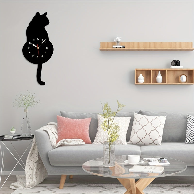 SwingTail Clock - Silent Swinging Tail Cat Wall Decoration