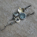 Elegant Bluestone Cross Earrings - Elias Collection
