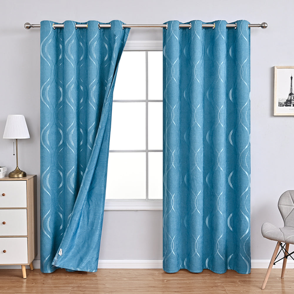 Serenity Voile Curtains - Modern Bubble Curtains with Light Filtering