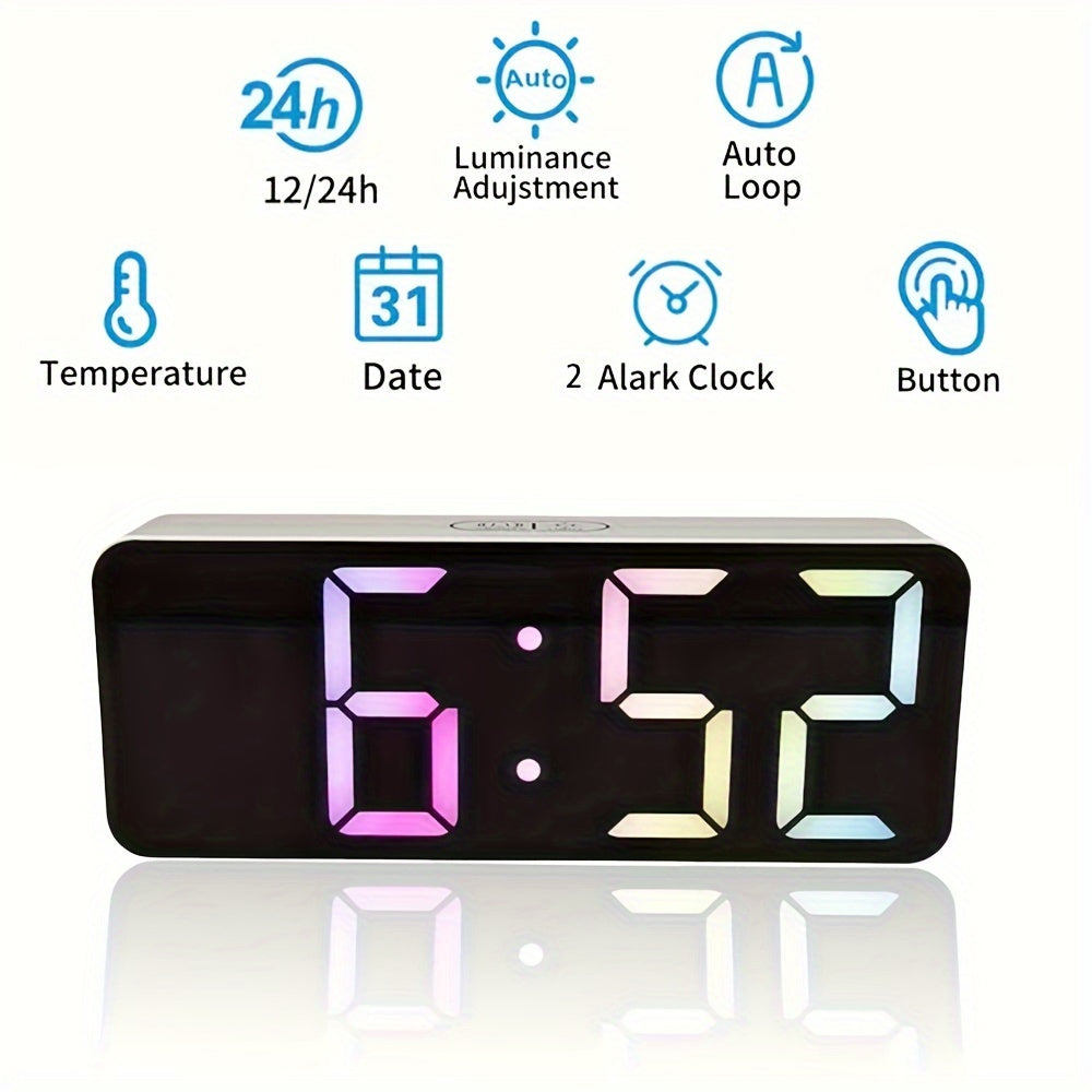 TimeGlow – Stylish LED Alarm Clock with Dimming Function