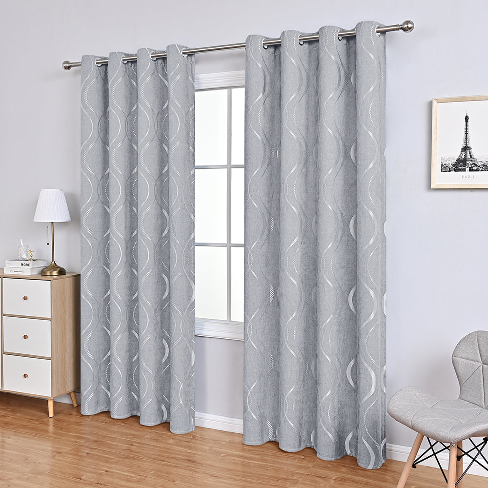 FloralElegance Curtains - Luxury Chenille Floral Pattern Drapery