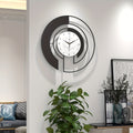 GeoClock - Elegant Black Geometric Wall Clock