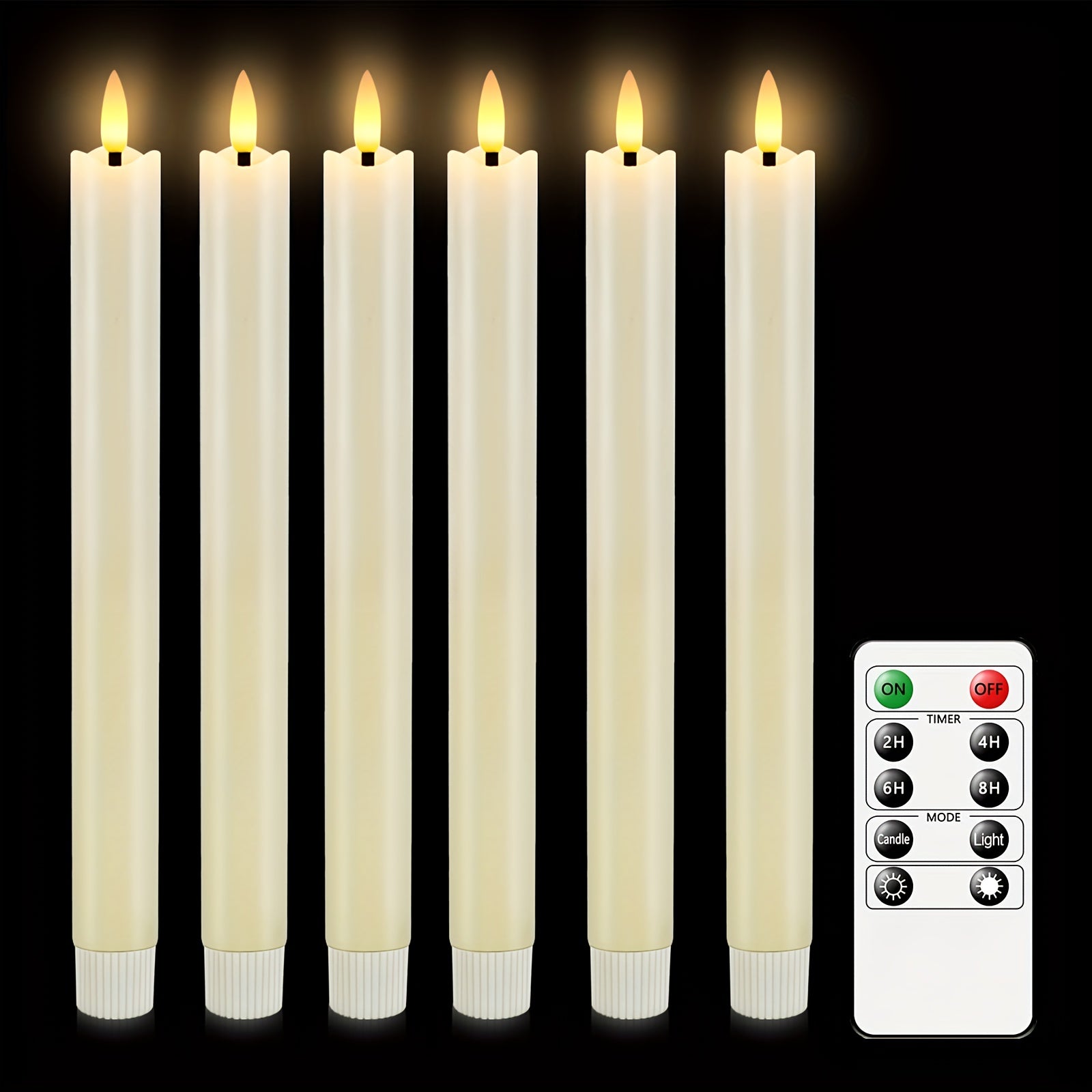 Eebuss Flameless Taper Candles – Realistic LED Effect