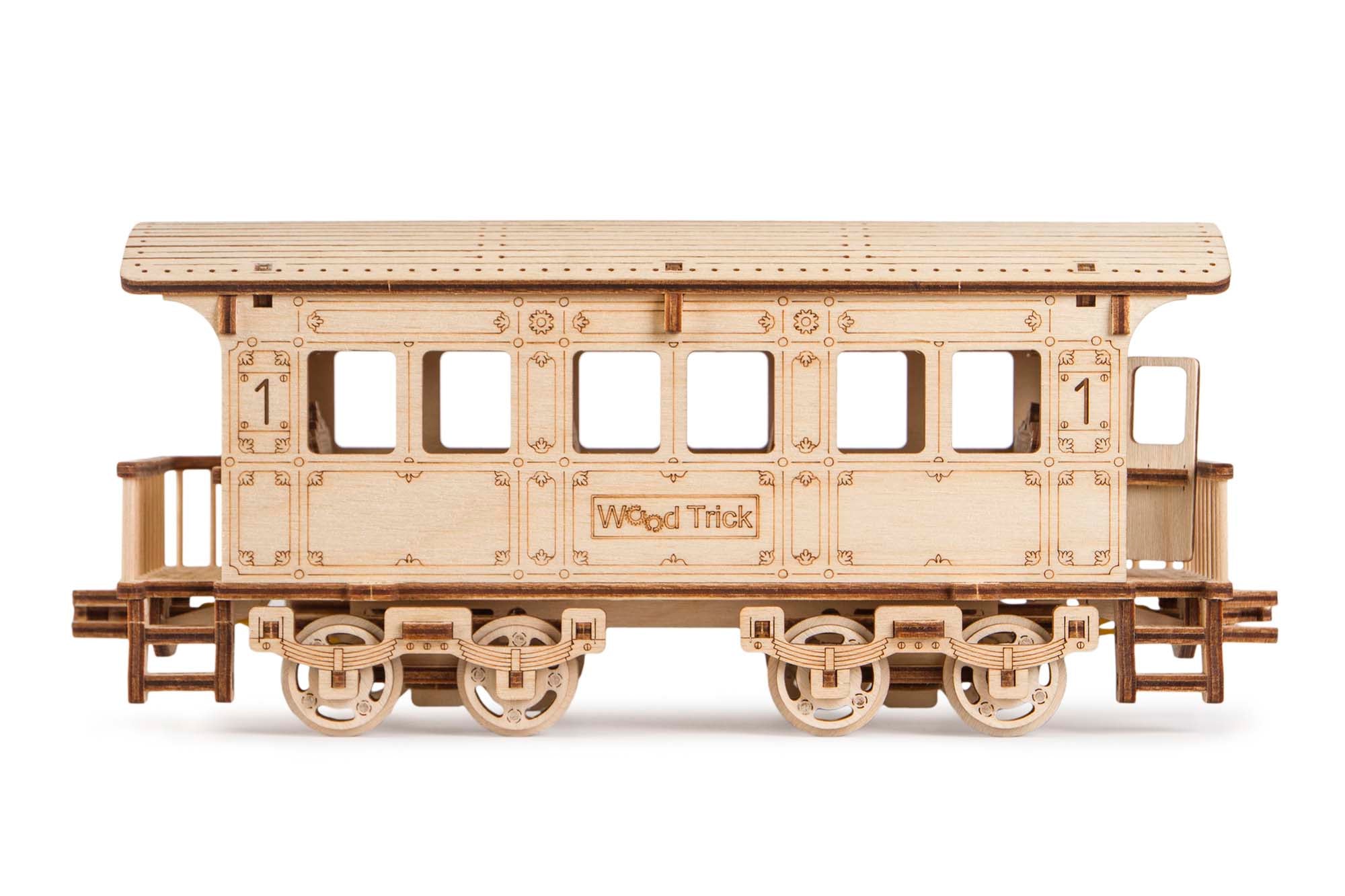 TrainCraft 3D Puzzle - Historical Locomotive with Wagon