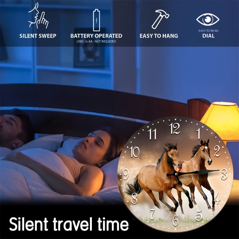 GallopTime Clock - Elegant Horse Racing Wall Clock