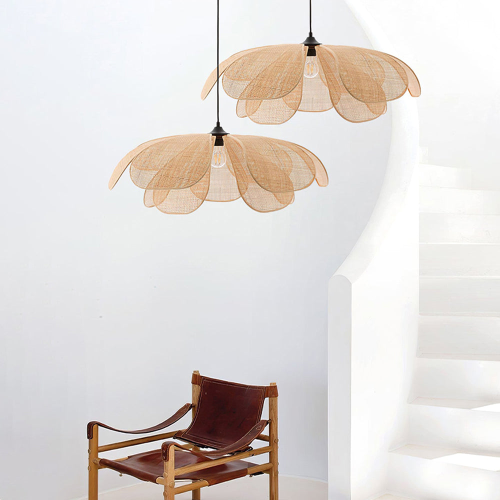 NaturelChic Lamp - Elegant Rattan Pendant Light for Bedroom